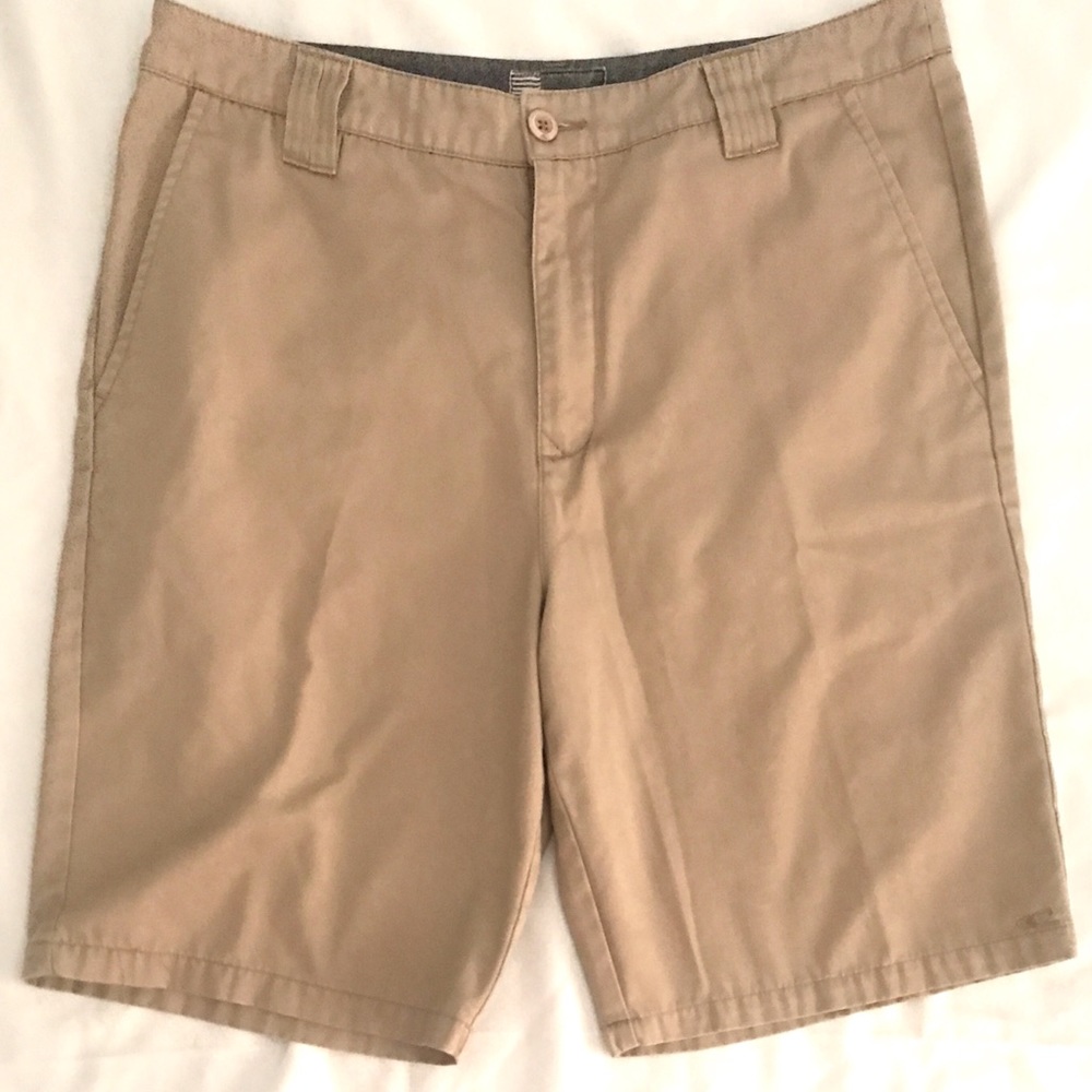 O’Neill khaki shorts, flat front, size 34